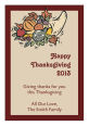 Thick Border Thanksgiving Rectangle  Labels 1.875x2.75